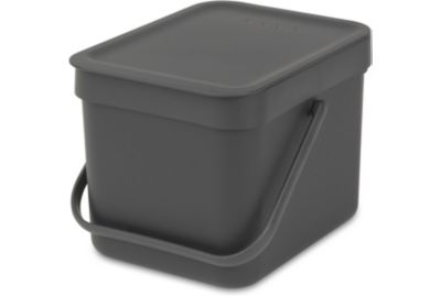 Composteur de cuisine BRABANTIA Compost Waste Bin Sort & Go 6L Grey