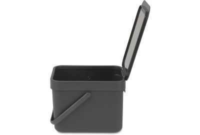 Composteur de cuisine BRABANTIA Compost Waste Bin Sort & Go 6L Grey