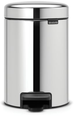 Poubelle manuelle BRABANTIA Newlcon 3L Brillant steel A pedale