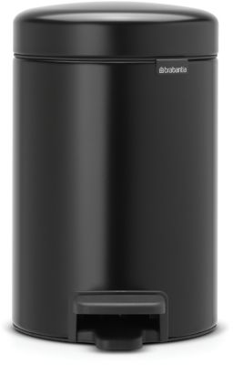 Poubelle manuelle BRABANTIA Newlcon 3L Matt Black A pedale Poubelle manuelle BRABANTIA Newlcon 3L Matt Black A pedale