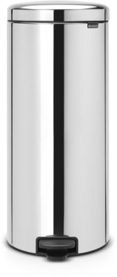 Brabantia 114366 Poubelle À Pédale Newicon Avec Seau En Plastique, 30 L - Acier Brillant