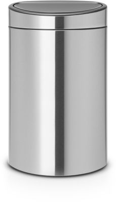 Poubelle manuelle BRABANTIA Touch bin 40L Matt Steel