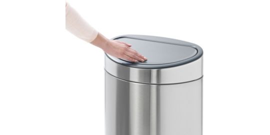 Poubelle BRABANTIA Touch bin 40L Matt Steel