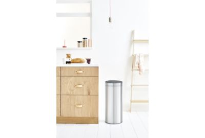Poubelle manuelle BRABANTIA Touch Bin new 30L matt steel