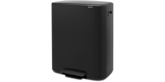 Poubelle tri sélectif BRABANTIA à Pédale Bo 2X30L Matt Black