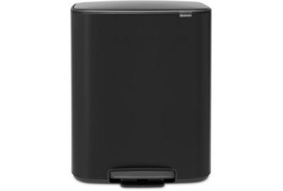 Poubelle tri sélectif BRABANTIA à Pédale Bo 2X30L Matt Black