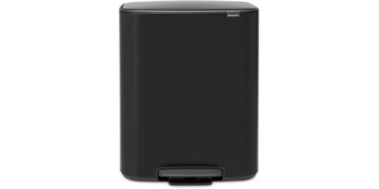 Poubelle tri sélectif BRABANTIA à Pédale Bo 2X30L Matt Black