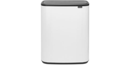 Poubelle tri sélectif BRABANTIA Bo Touch Bin 2X30L White