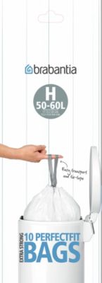 Promotion Brabantia Sacs poubelle 50-60L - Taille H, Lot de 2 x 10 sacs de  50-60L - Taille H