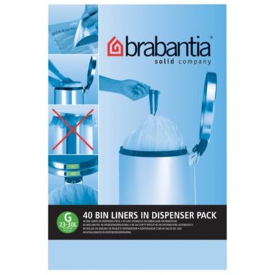 Sacs poubelle BRABANTIA 246265 240 sacs poubelle 23-30L code G Pas