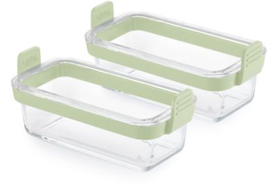 Petits Plats LEKUE x2 en verre rectangulaire