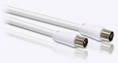 Câble Coaxial PHILIPS 1.5M M-F Blanc
