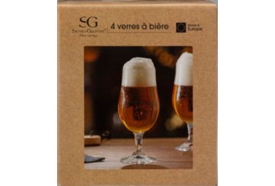 Verre SECRET DE GOURMET 4 verres a Biere sur pied 25cl