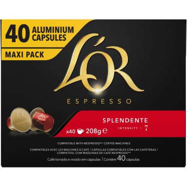 Capsules L'OR espresso splendente X40 intensite 7