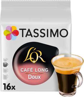 Capsules TASSIMO Café Long DOUX x16
