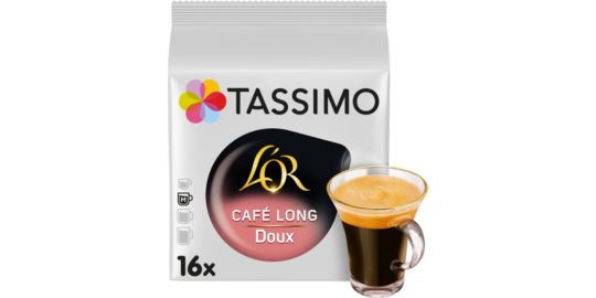Capsules TASSIMO Café Long DOUX x16