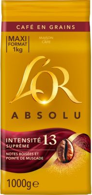 Café en grain L'OR Absolu Intensité 13 grains 1kg