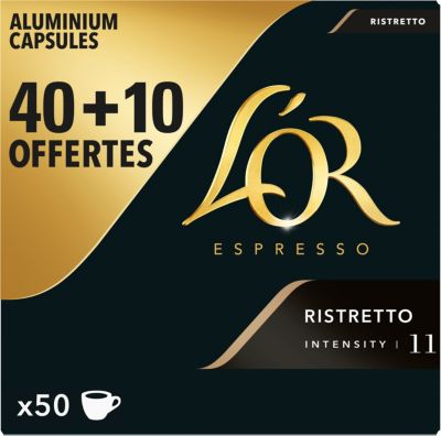 Capsules L'OR Espresso RISTRETTO x40 + 10 offertes