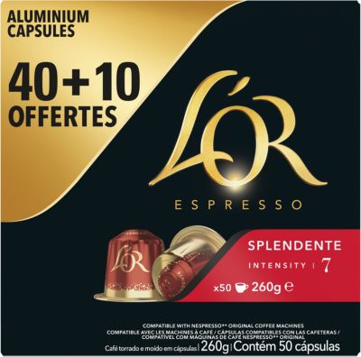 Capsules L'Or Espresso Splendente X40 + 10 Offertes