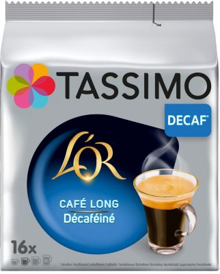 Capsules TASSIMO Café Long DECAFEINE x16