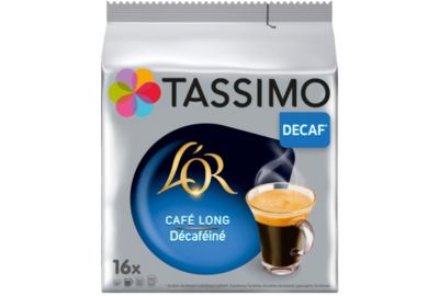 Capsules TASSIMO Café Long DECAFEINE x16