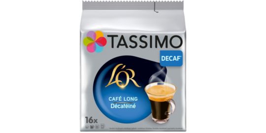Capsules TASSIMO Café Long DECAFEINE x16