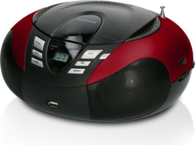 Radio FM LENCO SCD-37 USB Red
