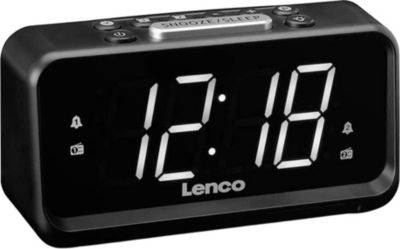 Radio réveil LENCO avec Variateur Manuel et Veilleuse LED