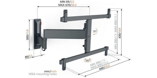 Support mural VOGEL'S COMFORT TV OLED TV