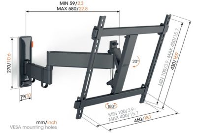 Support mural TV VOGEL'S COMFORT TVM 3448 32-65''