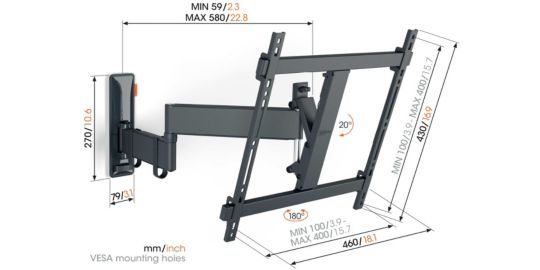Support mural TV VOGEL'S COMFORT TVM 3448 32-65''