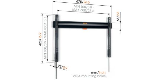 Support mural TV VOGEL'S COMFORT TVM 3608 40-100''