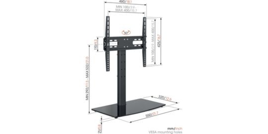 Pied TV VOGEL'S pour meuble MS3085-C1