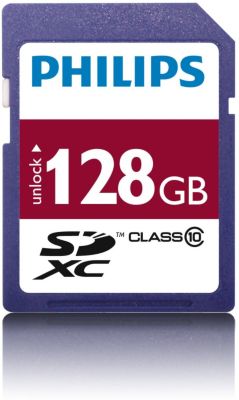 Carte SD PHILIPS Carte SDHC  128Go - classe 10 Carte SD PHILIPS Carte SDHC  128Go - classe 10
