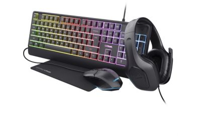 Clavier gamer sans fil TRUST Pack gaming QUADROX