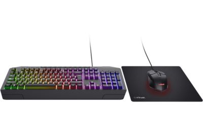 Clavier gamer TRUST Pack Gaming 3 en 1 DUOX