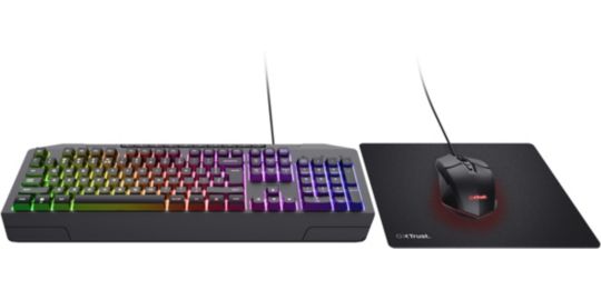 Clavier gamer TRUST Pack Gaming 3 en 1 DUOX