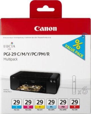 Cartouches d'encre pour Canon PGI-580 / CLI-581 XL Incl. Photo bleu, Lot de  6