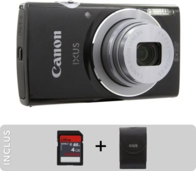 Appareil photo Compact CANON Pack Ixus 147 noir + Etui + SD 4Go Reconditionné