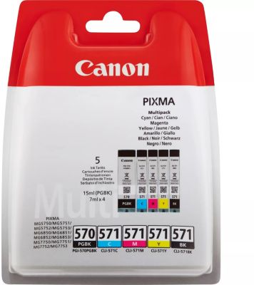 Accessoire imprimante 3D CANON PGI-570 PB + CLI-571 B/C/M/Y