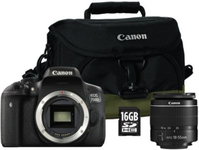Appareil photo Reflex CANON EOS 750D + 18-55 DC + Etui + SD 16Go Reconditionné