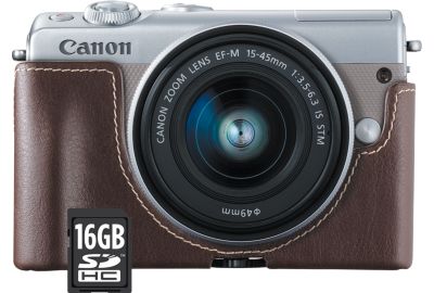 APN CANON EOS M100 Gris+15-45mm+Etui+SD