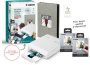 Imprimante photo portable CANON Kit Selphy Square QX10 blanc+40f + album