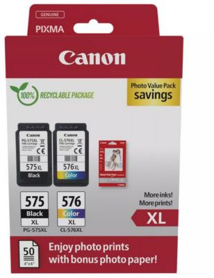Cartouche D'Encre Canon Pack Pg575Xl/Cl576Xl