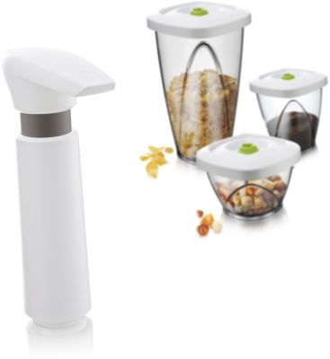 Pompe à vin VACUVIN POMPE GRAND FORMAT BLANC/GRIS