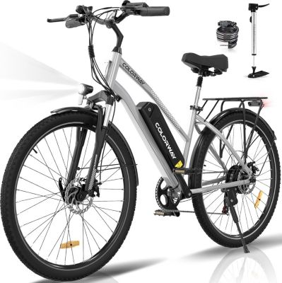 Vélo électrique COLORWAY 28" VAE - E-BIKE VTT 36V 15Ah - Argent