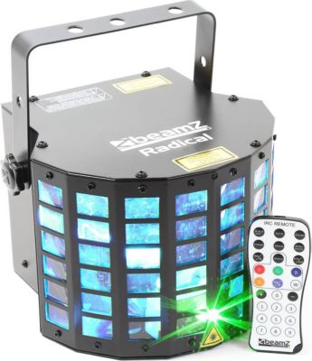 Jeu de lumières BEAMZ Jeu lumi effet Derby 6x3W/Laser-DMX+Tél