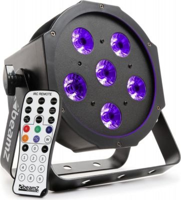 Jeu de lumières BEAMZ Spot LED Projecteur lumi UV 6W DMX Tél