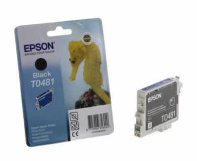Cartouche d'encre EPSON T0481 Noire série Hippocampe Cartouche d'encre EPSON T0481 Noire série Hippocampe