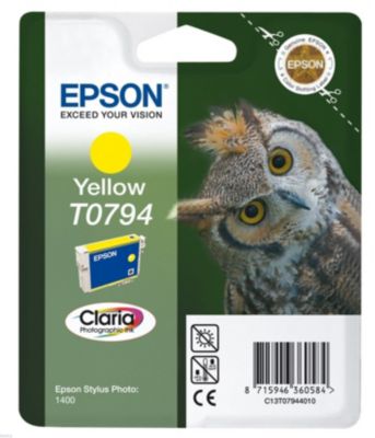 Cartouche d'encre EPSON T0794 Jaune série Chouette